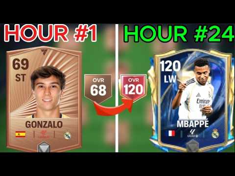 Can I Build A REAL MADRID PAST & PRESENT TEAM IN 24 HRS on a Brand New Account on FC Mobile?