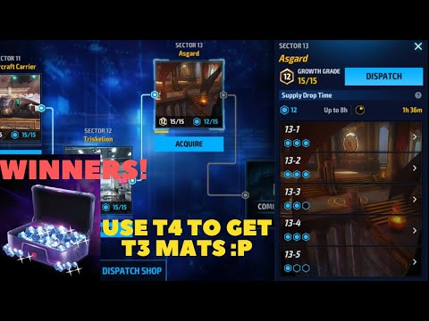 DISPATCH MISSION SECTOR 13 CHALLENGES - FOR T4 ONLY? - CRYSTAL COUPON WINNERS - Marvel Future Fight