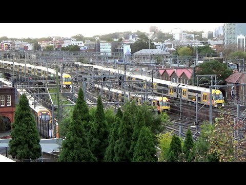 Sydney Trains Central Station Rush Hour 2017 REALTIME
