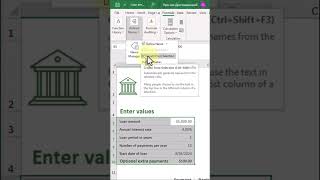The Fastest Way To Create Defined Names In Excel #excelshorts #exceltip #shorts