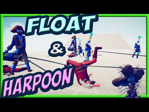 Float & Harpoon! Army of Harpooner & Candlehead vs Every Faction - TABS Bug DLC Mods Gameplay