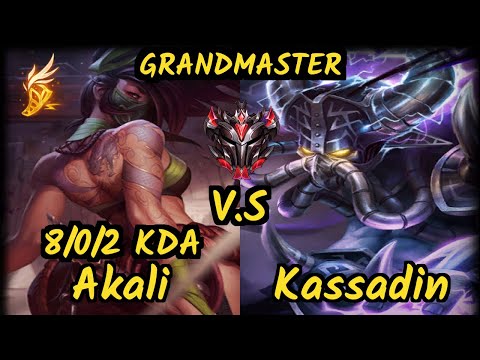 FTW Xaky (AKALI) vs KASSADIN - 8/0/2 KDA MID GAMEPLAY - EUW Ranked GRANDMASTER