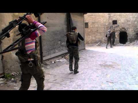 لحظة دخول عناصر كتيبة شهداء الباب الى القلعة قطاع باب النصر