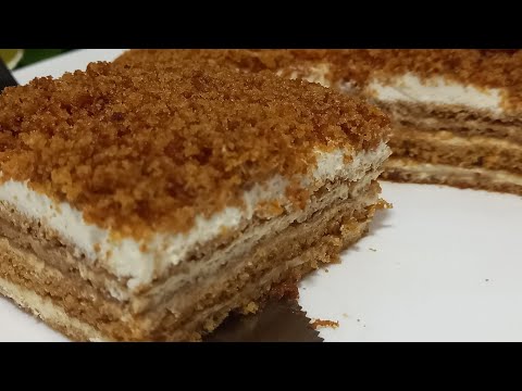 RUSKI MEDOVIK/MEDENA TORTA.FINE I MEKANE KORE BEZ RAZVIJANJA-Russian medovik/Honey cake.👌👌👌👍