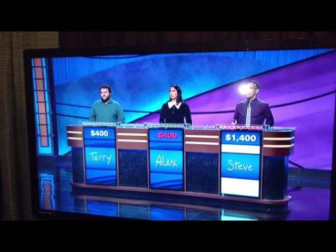 Jeopardy- Terry goofs up, Alabama v Auburn