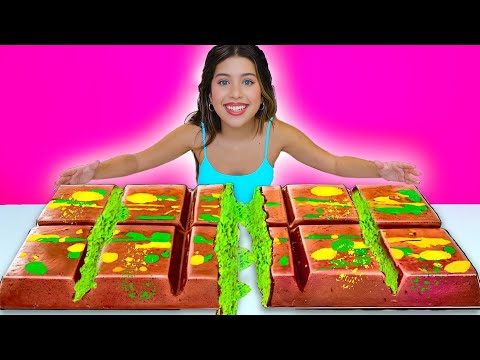 MIX 100 DUBAI CHOCOLATES TO MAKE A GIANT ONE!!