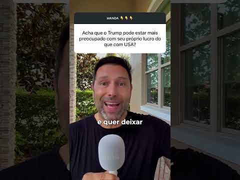 TRUMP ESTÁ PENSANDO NOS EUA OU NO PRÓPRIO BOLSO?