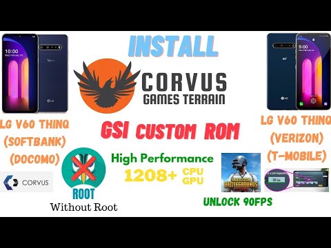 How To Install Corvus GSI Custom ROM LG V60 Thinq unlock 90FPS in Pubg official | Flash rom LG V60