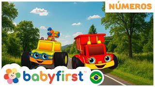 Aprenda a Contar com Carros de Corrida e Animais! 🏎️🦁 Números | BabyFirst Brasil