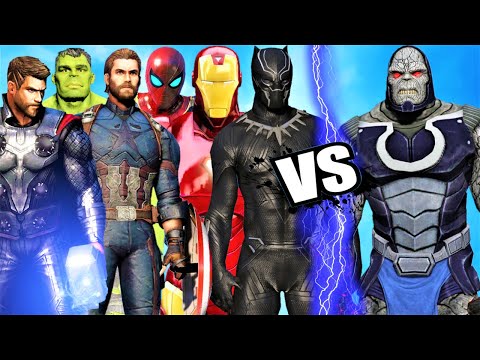 THE AVENGERS vs DARKSEID - Hulk, Iron Man, Captain America, Spider-Man, Thor vs Darkseid