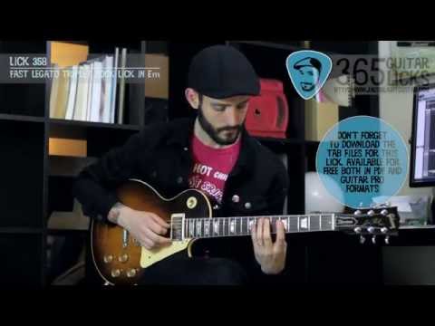 Lick 358/365 - Fast Legato Triplet Rock Lick in Em | 365 Guitar Licks Project