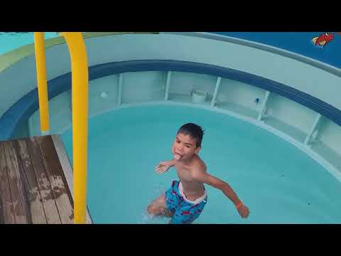 Kids' pool area of Norwegian Dawn cruise ship