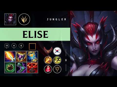 Elise Jungle vs Vi - KR Grandmaster Patch 26.03
