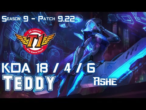 SKT T1 Teddy ASHE vs XAYAH ADC - Patch 9.22 KR Ranked