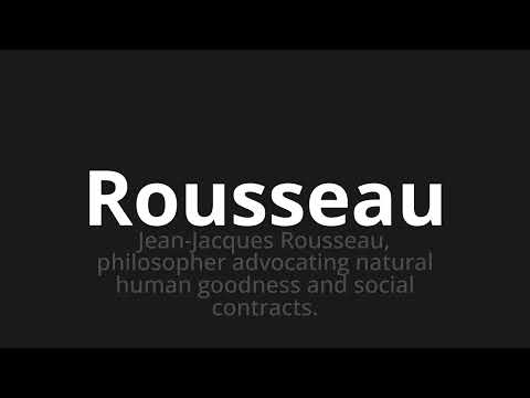 How to pronounce Rousseau