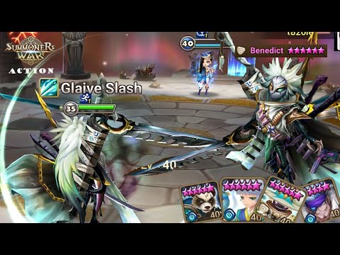 G1 PLAYER using Level 35 Light Weapon Master - Benedict TEAM | RTA | Highlights - Summoners War