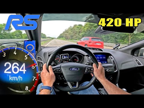 420HP Ford Focus RS 2.3 TURBO on GERMAN AUTOBAHN