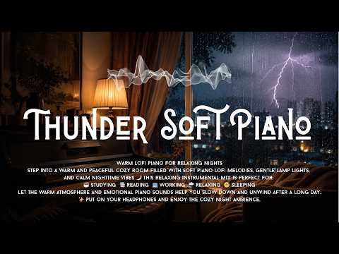 Thunder Soft Piano | Warm Lofi Piano for Relaxing Nights | No Ads | Lofi by EchoLofi