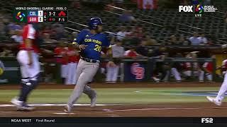 Dayan Frias 2 RBI SINGLE EXTENDS COLOMBIA'S LEAD TO 3