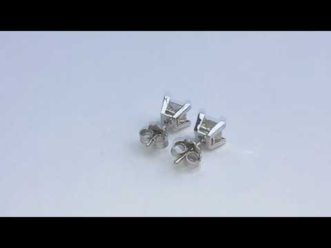 white gold and 2.0ct diamond earrings