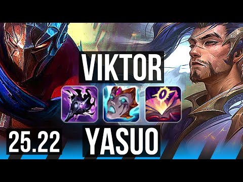 VIKTOR vs YASUO (MID) | 5/3/10 | EUW Grandmaster | 25.22