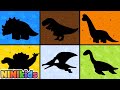 Let's guess what kind of dinosaur it is? | Shadow Dinosaur Puzzle | T Rex? Brachiosaurus? | NINIkids