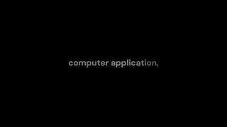 computer application,