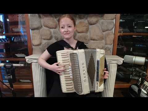 7617 - Golden Ivory Caruso Mod.100 Piano Accordion LM 41 120 image 2