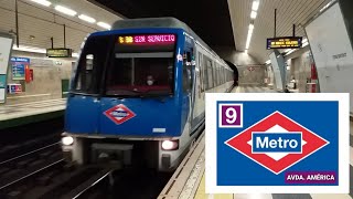 Metro de Madrid L9 - Series 5500, 6000 y 9400 en Avenida de América