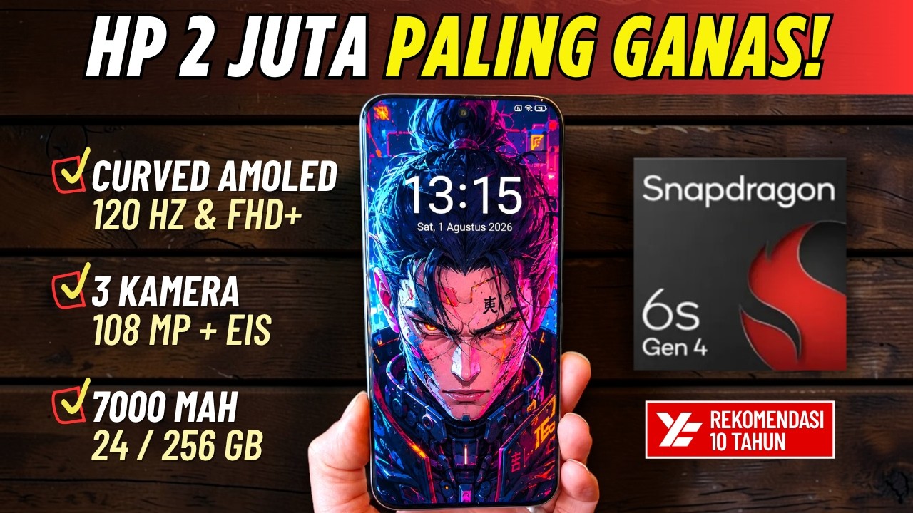 5 Rekomendasi HP 2 JUTAAN TERBAIK [2,5 - 2,9 JUTA] Agustus 2026