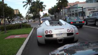 preview picture of video 'Bugatti Veyron Grand Sport on the street in Miami Beach 2012'