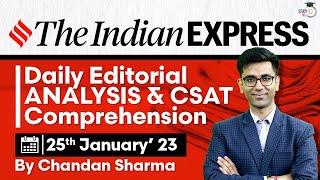 25th January 2023 | Indian Express Editorial Analysis by Chandan Sharma | UPSC Current Affairs 2023