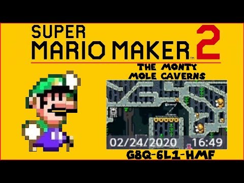SMM2 - The Monty Mole Caverns (G8Q-6L1-HMF)