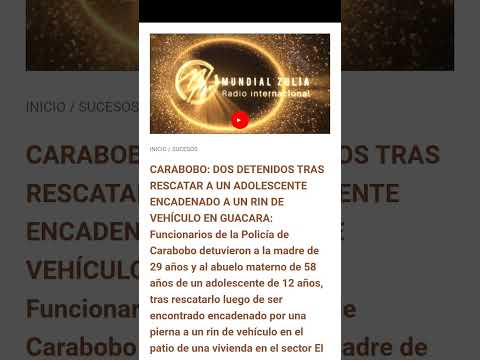 CARABOBO: DOS DETENIDOS TRAS RESCATAR A UN ADOLESCENTE ENCADENADO A UN RIN DE VEHÍCULO EN GUACARA: