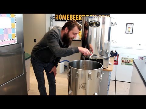 Transferring a big batch of wort into the SS Brewtech Conical fermenter!