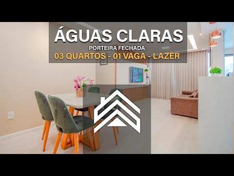 Magnífico Apartamento 3 quartos com Porteira Fechada em Águas Claras