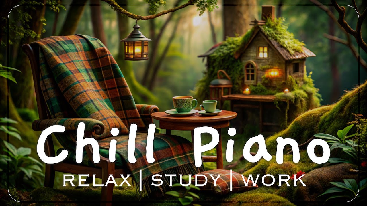 Cafe BGM ♫ Magic Treetop Village | Cozy, Relax, Study, Work, Chill - Soft Piano - 1 Hour - Ambience