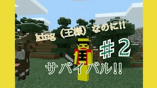 【Minecraft】king（王様）なのにサバイバル♯2（kingとにかく掘るぜよ）