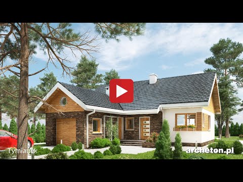 Projekt domu Tymianek - archeton.pl - parterowy 102,4 m2
