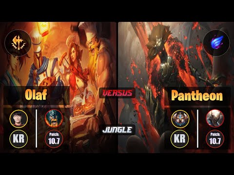 Tarzan OLAF (Jungle) [Conqueror] VS PANTHEON - Challenger KR Patch 10.7