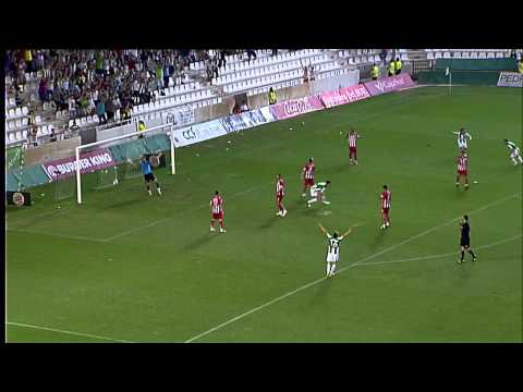 Gol de Rennella (1-0) en el Córdoba CF - Girona FC Jornada 6