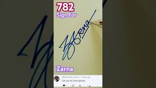 Mastering Zarna: Signature Tutorial 🎨✍️SignatureTutorial #HandwritingTips #NameArt