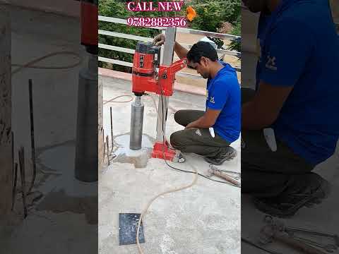 19:49 Core Cutting Machine Roof Slab Road Wall Lenter Fire Payping Hole making#corecutting #machine