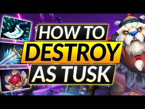 How to be a TUSK GOD - FULL Guide on BROKEN BUILDS and Tricks - Dota 2 Hero Tips