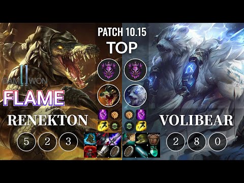 DWG Flame Renekton vs Volibear Top - KR Patch 10.15