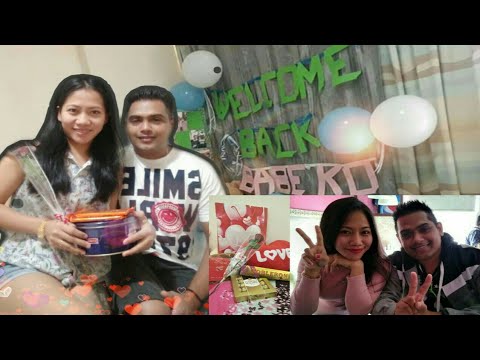 First ever Surprised to my Srilankan boyfriend || Wellcome back || Srilanka and Filipina couples