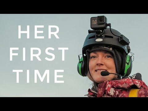 My wife tries to fly my paramotor wing