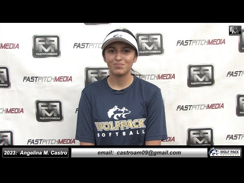 2023 Angelina Castro Athletic Outfielder Softball Skills Video - Lady Wolfpack