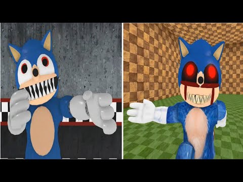 SONIC ANIMATRONICS VS NEW SONIC EXE JUMPSCARE! Roblox Piggy FANGAME