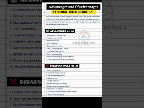 Artificial Intelligence (Ai) Disadvantages and Advantages #AI #disadvantages #advantage #shorts